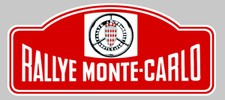 MONTE-CARLO RALLY PLATE STICKER 15cmX6.5cm (RA035)