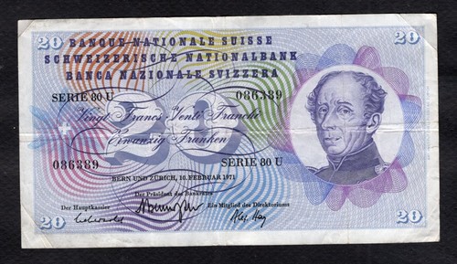 Suisse francs 1971 etat - suisse,
