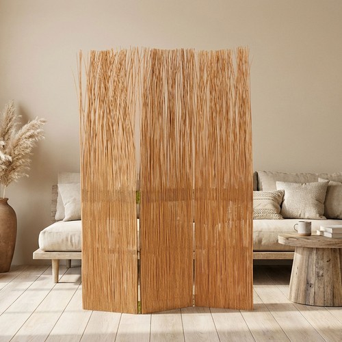 Paravent bois osier naturel - bois,