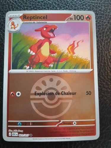 Carte pokémon reptincel - carte,