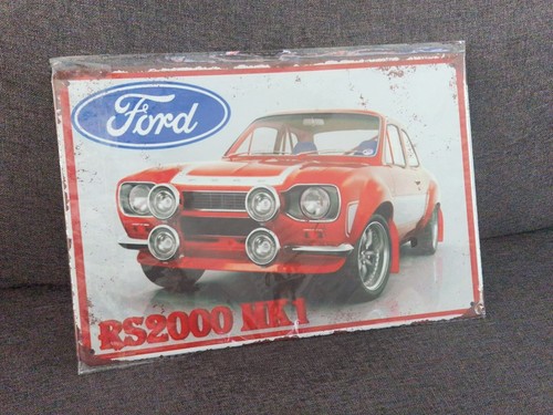 Plaque metal ford escort - plaque,