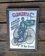 Miroir Publicitaire Clément & Cie Bicycles Tricycles rue Brune Paris