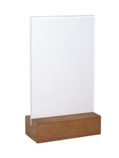 PLAQUE INFORMATIVE PUBLICITAIRE EN PLEXIGLAS A6 18 x 10 cm PRÉSENTOIR BRONZE