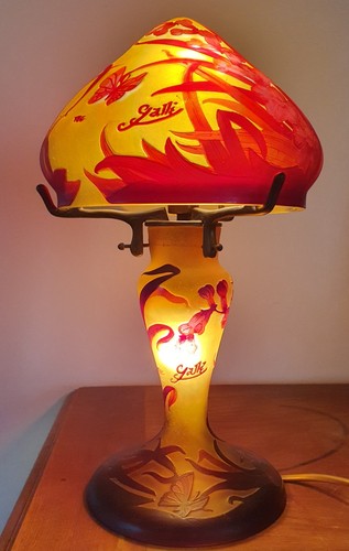 Lampe pate verre signee - verre,