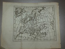 petite CARTE ANCIENNE l'europe  issue ouvrage de abbé Expilly 1777