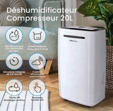 Déshumidificateur avec compresseur / 20L/jour