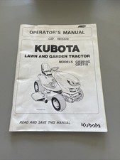 Kubota GR2010G GR2010 Lawn Tractor Operator’s Manual 