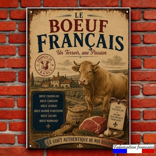 Plaque aluminium vintage - vintage, le