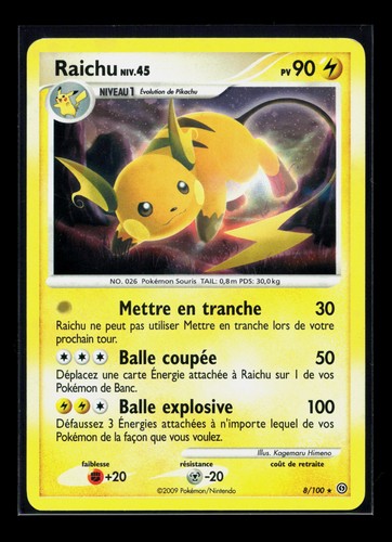 Carte pokémon raichu 100 - raichu, 8/100