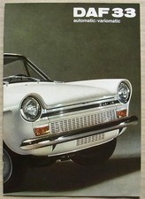 DAF 33 Car Sales Brochure Sept 1971    EP 5343 GB-95.000.0971