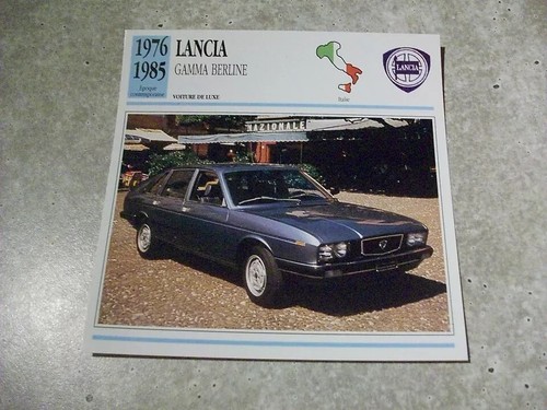 Carte fiche auto lancia gamma - fiche,