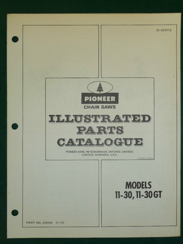 Pioneer models 11 30gt - models, 11-30,