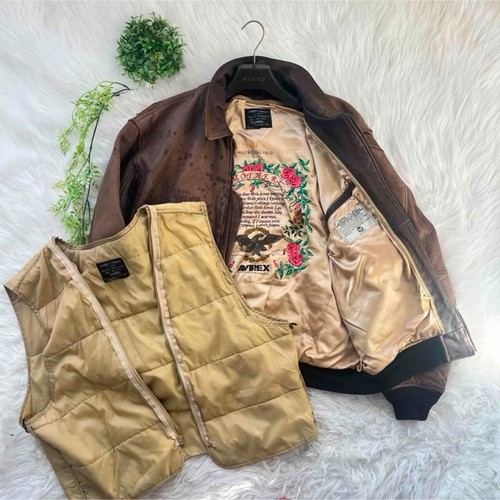 Avirex veste cuir blouson - avirex,