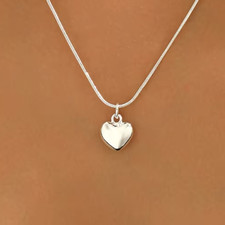 Collier, pendentif Coeur en argent 925 et sa Chaine en argent 925