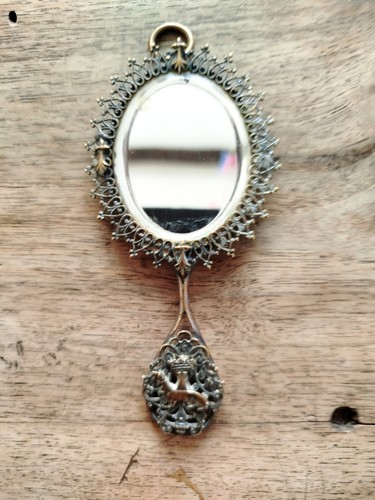 Petit miroir ancien doré art - petit,
