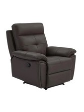 Fauteuil relax en cuir marron