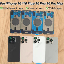 Lot Back Glass Replacement With Metal & Magnet For iPhone 16/15/14 Pro Max Plus