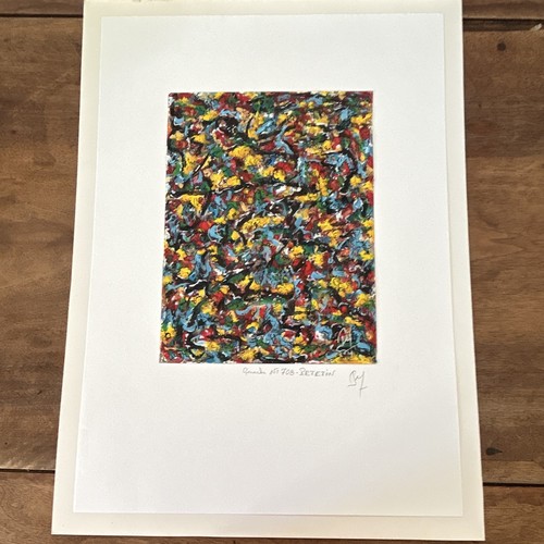 Gouache abstraite retetin - abstraite,