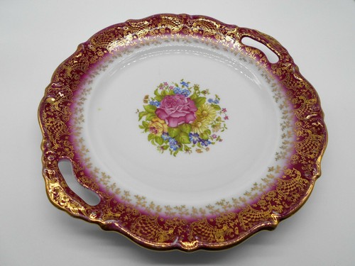 Plat gâteaux décor floral - plat,