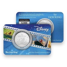 Disney The Lion King Cadeau Édition Limitée Collectables Argent Pièce de Monnaie