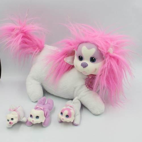 Peluche chien blanc rose - , puppy