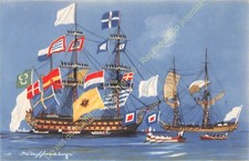 CP BOAT COLONIAL MARITIME ILLUSTRATION Ships The shooting in a row n2