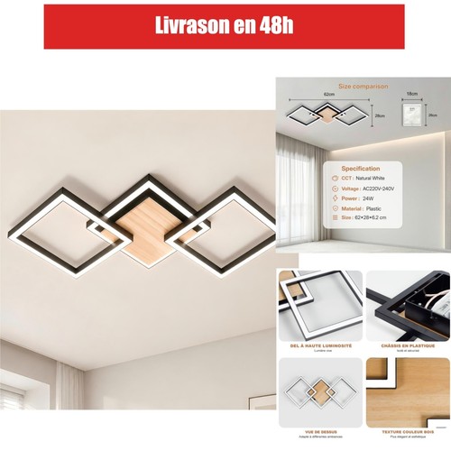 Plafonnier led 62cm - 62cm, design