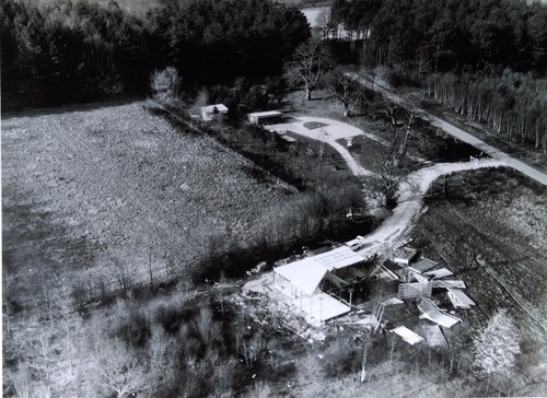 Ancienne photo aérienne - ancienne, de