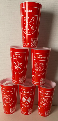 Lot verres gobelets coca - 6,