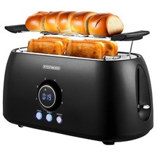 Stainless steel toaster 4 slices bun attachment z Toaster automat crumb tray