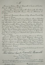 CAUVEL DE BEAUVILLE Menton Beaumini FAIRE PART Mareschal Grasse Bretizel 1898