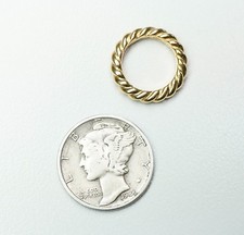 Pomellato Milano 18K 750 Gold Braided Ring Pendant 14mm .55 Inches