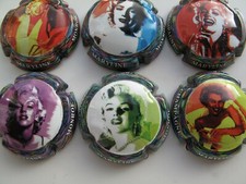 Série de 6  capsules Champagne générique Marylin Monroe C57 à C57e 