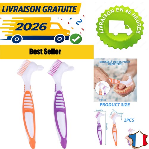 Brosse dentier double - à, face