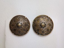 Earrings - Earrings - Damascus - Gold Plate - Vintage