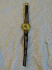 Vintage Lorus Ladies Minnie Mouse Quartz Watch w/ Gloved Hands Leather V515 6080