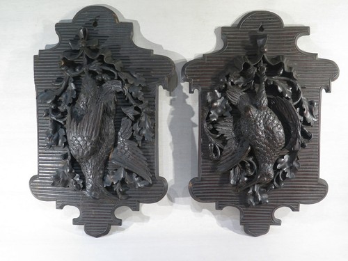 Ancienne paire panneaux bois - ancienne,