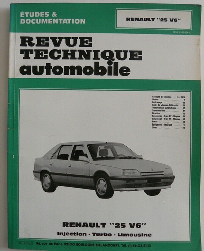 Revue technique automobile rta - technique,