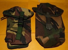 LOT OF 2 ENGLISH ARMY COMBAT VEST POCKETS CAMOUFLAGE FOLIAGE