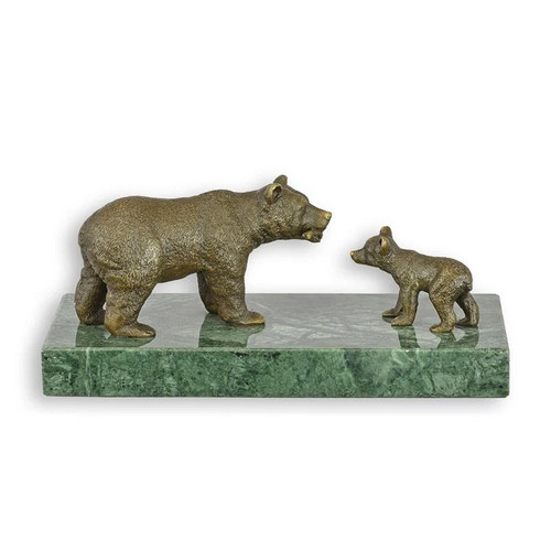 Sculpture bronze ourse et - en,