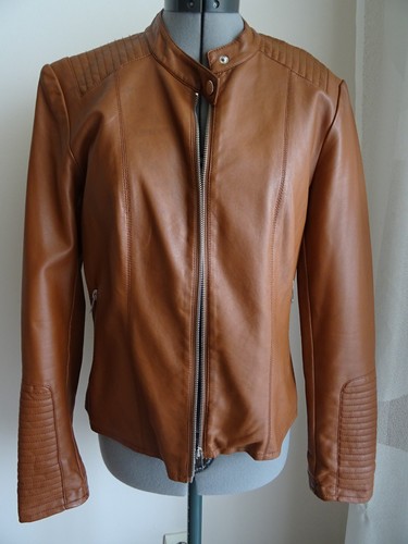 Veste simili cuir - en, marron