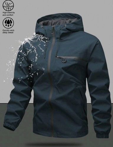 Veste homme coupe vent bleu
