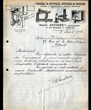 PARIS (XI°) SAWING DEVICES ETAUX PRESSES "Henri Antoine Inventor" in 1913