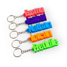 3D Personalised Keyring - Party Bag / Gifts / Name Tags / School Bag / Travel