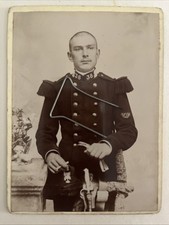 France Grande Photo Cdv 38 RI Infantry Bayonnette Lebel A Quillon circa 1890