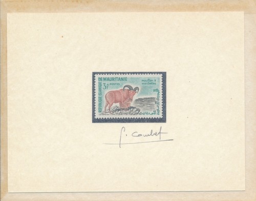 Mauritanie 1960 mouflon signé - mauritanie,