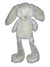 Peluche doudou lapin gris