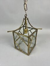 1940's French Regency Gilt Bronze Bamboo Pagoda Lantern by Maison Bagues