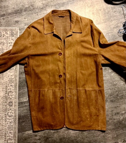 Veste fentes daim - en, marron