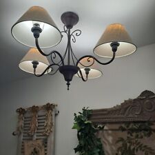 lustre suspension métal marron